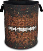 Football Laundry Basket Oxford Cloth Ball Texture Pattern Laundry Hamper by Unknown