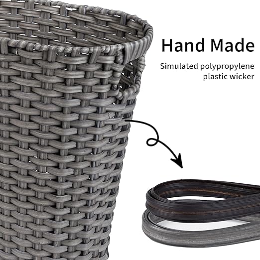 GRANNY SAYS Wicker Bathroom Trash Can, Wicker Waste Basket - Image 3