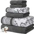 Modern Threads Ophelia 6-Piece 100% Cotton Towel Set – Reversible Yarn Dyed by ModernThreads