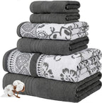 Modern Threads Ophelia 6-Piece 100% Cotton Towel Set – Reversible Yarn Dyed by ModernThreads