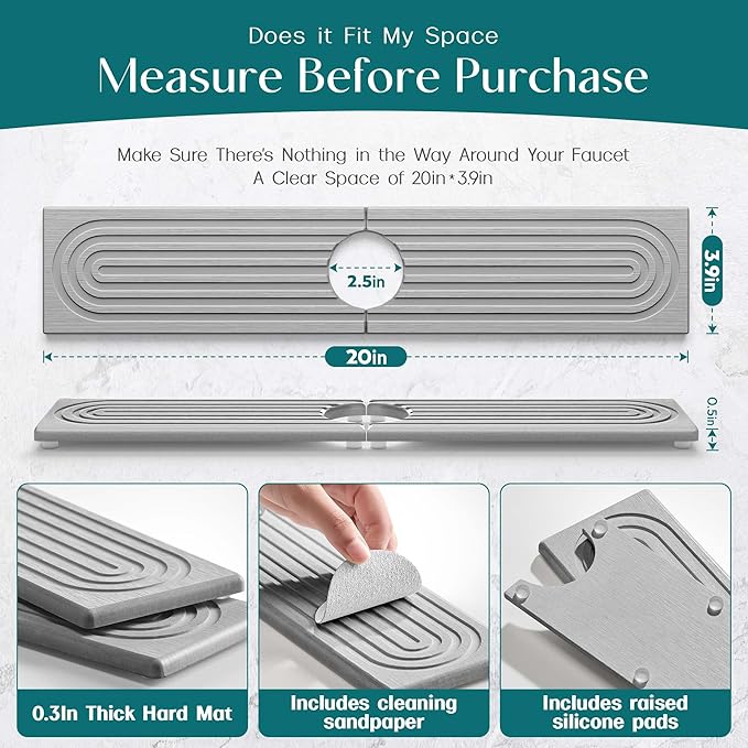 Faucet Mat for Kitchen Sink - Image 2
