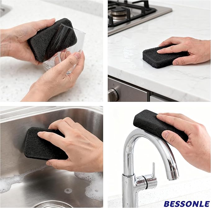 8 Pack Silicone Scrubbing Sponges, Heavy-Duty, Non-Scratch Kitchen Sponges - Image 6