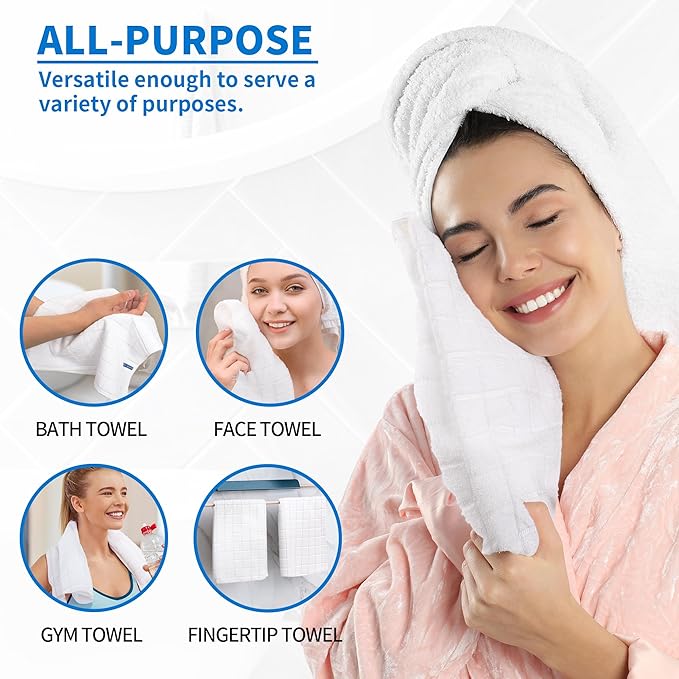 HOMERHYME Hand Towels, 12 Pack 25''*15'' White Microfiber Kitchen Bathroom Hand - Image 6
