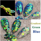 Chameleon Glitter Nail Art Sequins, Holographic 3D Laser Gradient Nail Glitter - Image 2