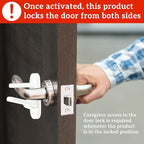 Door Lever Lock – Prevents Toddlers from Opening Doors – Easy One-Hand Operation - Image 5