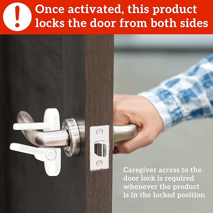 Door Lever Lock Prevents Toddlers from Opening Doors. 3.25" L * 1.5" W * 4.5" H - Image 9