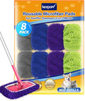 8Pcs Reusable Microfiber Mop Pads Compatible by KEEPOW