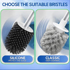 BOOMJOY Toilet Brush and Holder Set, Toilet Scrubber Brush - Image 3