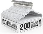 200 Pack Velvet Hanger for Shirt Pants Dresses Skirts Suits Jackets by OurModernSpace
