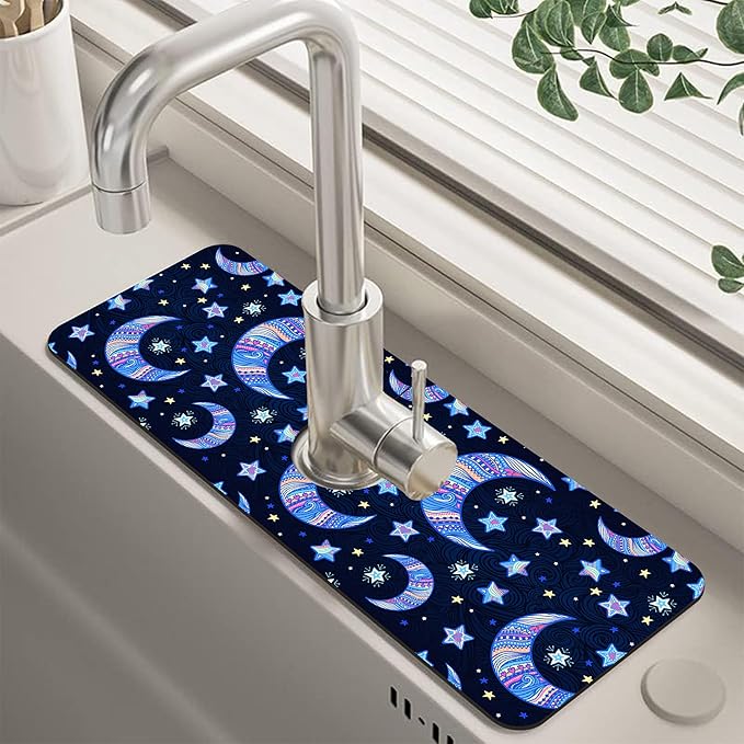Kitchen Sink Splash Guard Faucet Mat Super Absorbent Fast Drying Mat Guard by Unknown