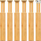 VaeFae Adjustable Bamboo Drawer Dividers, Expandable Drawer Organizer by VaeFaeDirect