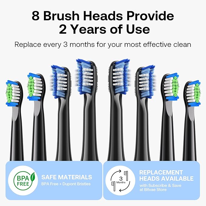 Bitvae ADA Accepted Electric Toothbrush, Travel Toothbrush Rechargeable - Image 8