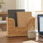 Magazine Holder Wall Basket Water Hyacinth Woven Mail Organizer, Wicker Wall - Image 5