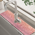 Abstract Pink Glitter Diamond Sink Faucet Absorbing Mat Sink Splash Guard by Unknown