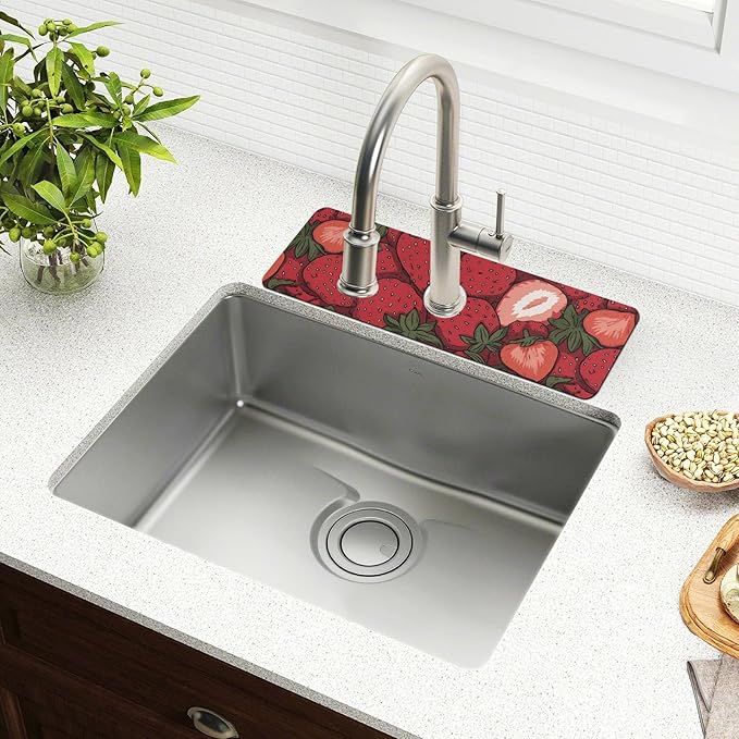 Kitchen Sink Splash Guard 2 PCS 14.7 Inch Sink Faucet Mat Splash Guard - Image 6