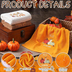 3 Pcs Fall Pumpkin Hand Towels for Bathroom Embroidered Bathroom Towels - Image 4