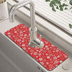 Christmas Snowflake Kitchen Sink Splash Guard Mat Absorbent Fast Drying Mat by Unknown