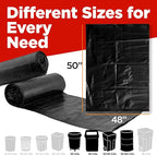 ToughBag 65 Gallon Trash Bags – 50x48" Large Black Garbage Can Liners – Made in - Image 3