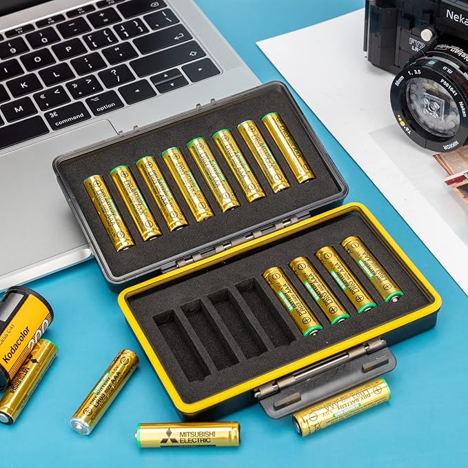 JJC Compact AAA Triple A Battery Storage Case Holder Organizer, Hard Plastic - Image 9