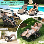 Suteck Oversized Zero Gravity Chair,33In XXL Lounge Chair w/Removable Cushion&Headrest, Reclining Camping Chair w/Upgraded Lock and Footrest, Reclining Patio Chairs Recliner for Indoor Outdoor,500LBS - Image 6