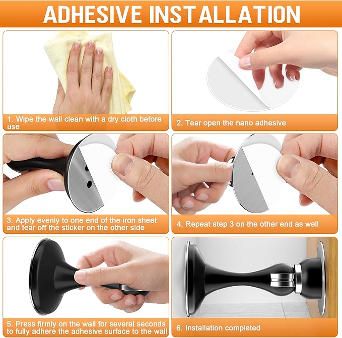 Magnetic Door Stoppers 1 Pack, Stainless Steel Magnetic Door Stop, Wall & Floor - Image 5