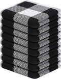 Homaxy 100% Cotton Waffle Weave Check Plaid Dish Cloths, 12 x 12 Inches by Homaxy