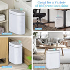 Bathroom Small Trash Can with Automatic Touchless Lid, 2.6 Gallon Smart Garbage - Image 6