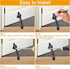 4 Pack Kickdown Door Stop, Commercial Heavy Duty Door Stop, Door Stoppers - Image 5