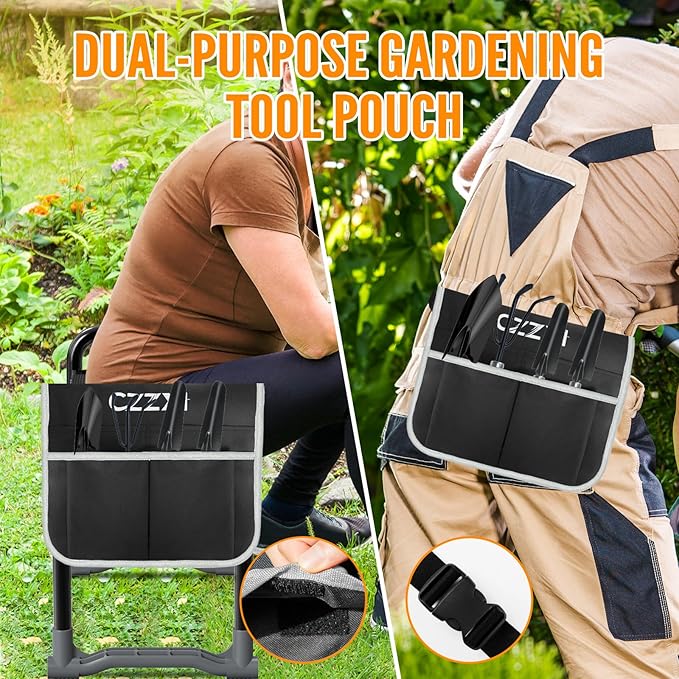 Garden Kneeler and Seat, Wider and Thicker Kneeling Pad Heavy Duty Gardening Stool with Gardening Tool Pouch and Bag, Garden Bench/Chair Gifts for Women, Seniors - Image 6