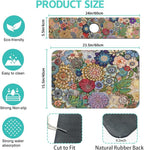 Dish Drying Mat for Kitchen Counter Matt, Super Absorbent Non-slip Rubber Backed - Image 2