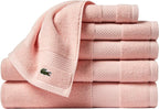 Lacoste Heritage Supima Cotton 6-Piece Towel Set, 2 Bath Towels, 2 Hand Towels by LACOSTE