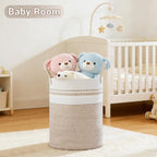 Tall Laundry Basket with Handles, 58L Portable Dirty Clothes Hamper, Boho - Image 4