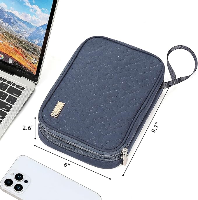 NISHEL Travel Cord Organizer Case, Double Layers Tech Electronic Bag, Essentials - Image 6