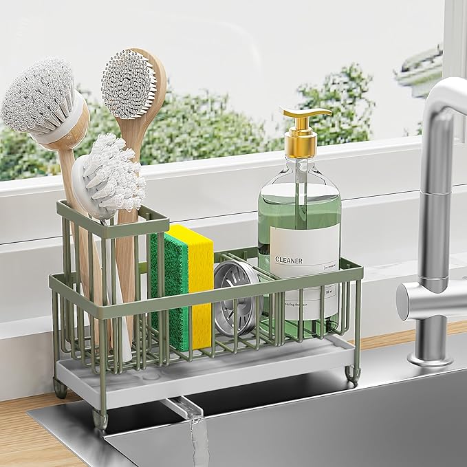 Cisily Sponge Holder for Kitchen Sink, Sink Caddy Organizer by CISILYHOMELIFE