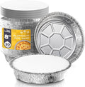 Fit Meal Prep 50 Pack 8” Round Aluminum Foil Pans by FMPBRANDS