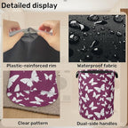 Purple Butterfly Silhouette Laundry Basket - Image 5