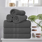 Basic Medium Bath Towels 24x48 Inches – Pack of 6 – Grey Color – Soft and - Image 3