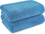 Amazon Basics 2-Piece Quick-Dry Oversize Bath Towel, 100% Cotton, Lake Blue - Image 7