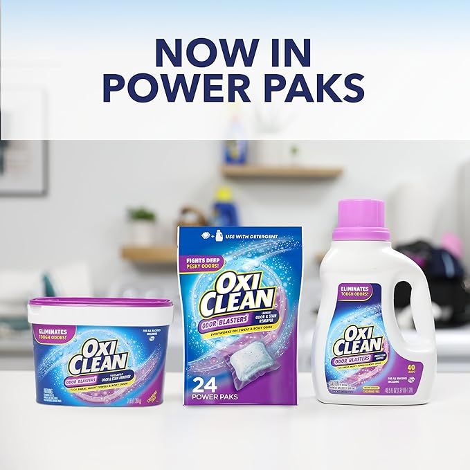 OxiClean Odor Blasters Odor and Stain Remover Laundry Power Paks, 24 Ct - Image 6
