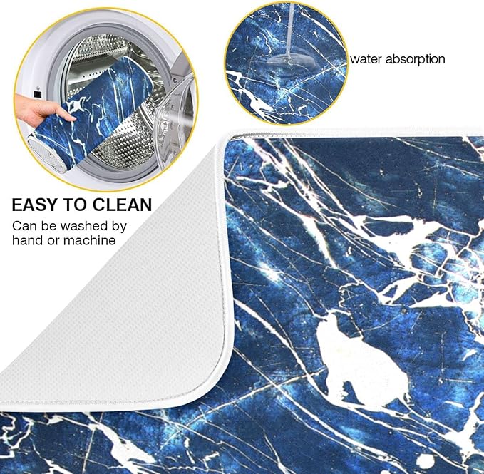 Super Absorbent Dish Drying Mat, Microfiber Fast-Drying Dish Mat, Kitchen Dish - Image 2