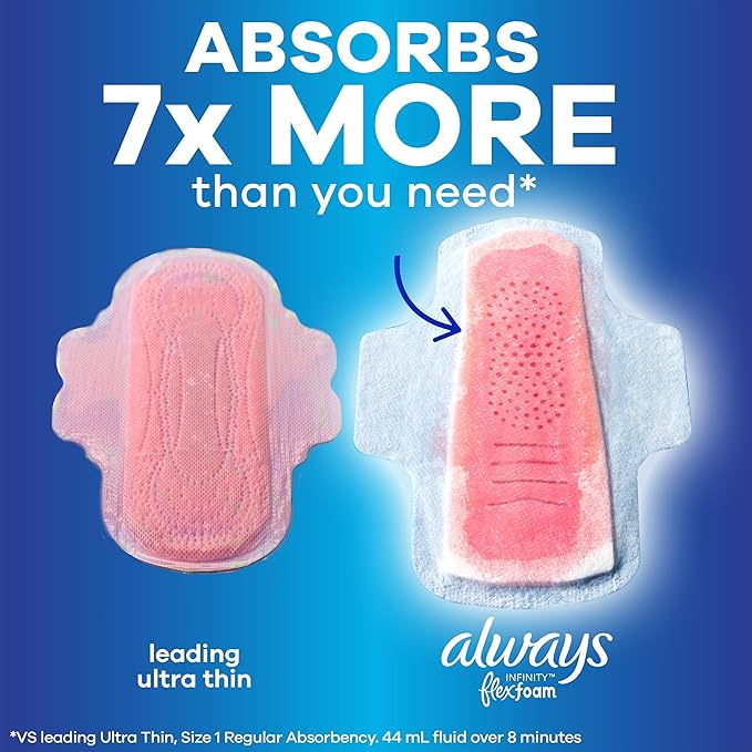 Always Infinity Feminine Pads for Women, Flexfoam Pads - Image 5