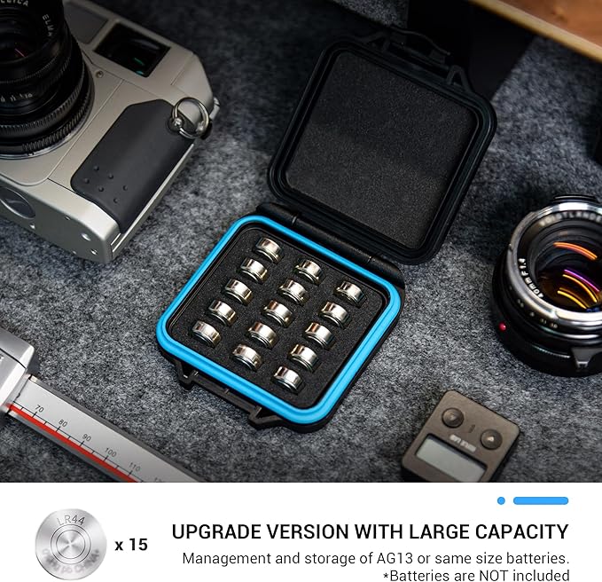 LR44 Size 675 Battery Case Holder Storage, Water-Resistant Anti-Shock, Coin - Image 3