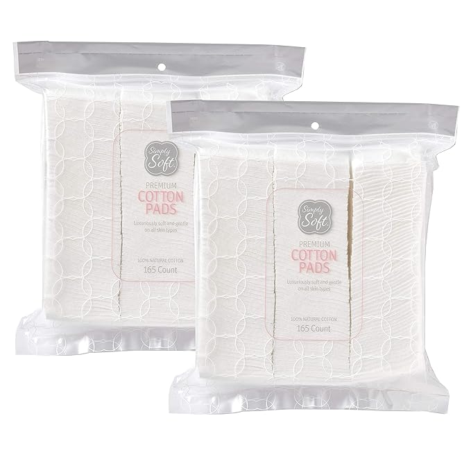 Simply Soft Premium Cotton Pads, 100% Natural and Lint-Free Cotton, by SimplySoft