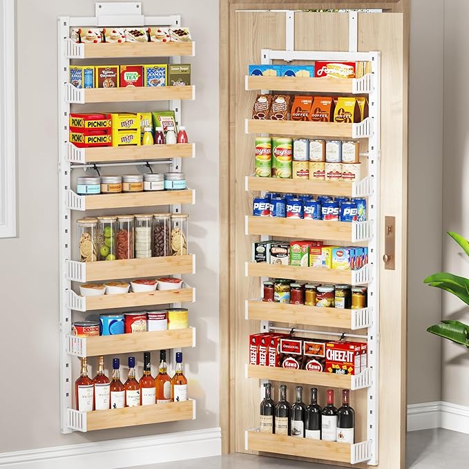 8-Tier Over The Door Pantry Organizer, Heavy-Duty Metal Wall Mount or Hanging by DAOTENGQL