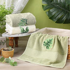 3 Pcs Sage Green Hand Towels Tropical Bathroom Decor Farmhouse Embroidered Sage - Image 3