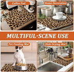 Animal Leopard Dish Drying Mat for Kitchen Counter Microfiber Absorbent Dish - Image 7
