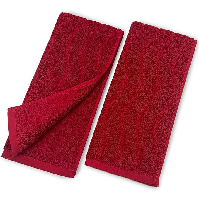 2-Piece Hand Towels for Bathroom in Red, Super Soft Decorative Hand Towel Set by Jacquotha