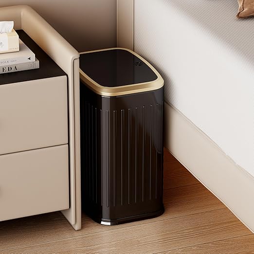 TIPGO Bathroom Trash Can with Lid, 2.1 Gallon / 8 Liter Small Garbage Can - Image 3