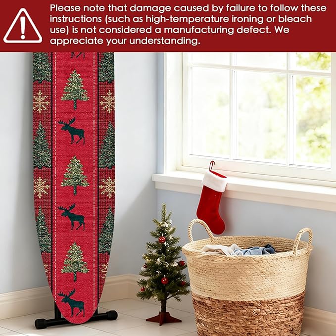 Nuxovilar Ironing Board Covers Winter Moose and Tree Pattern Polyester 15x54 - Image 6