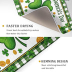 Happy St. Patrick's Day Green Dish Drying Mat 18 x 24 Inch - Image 3